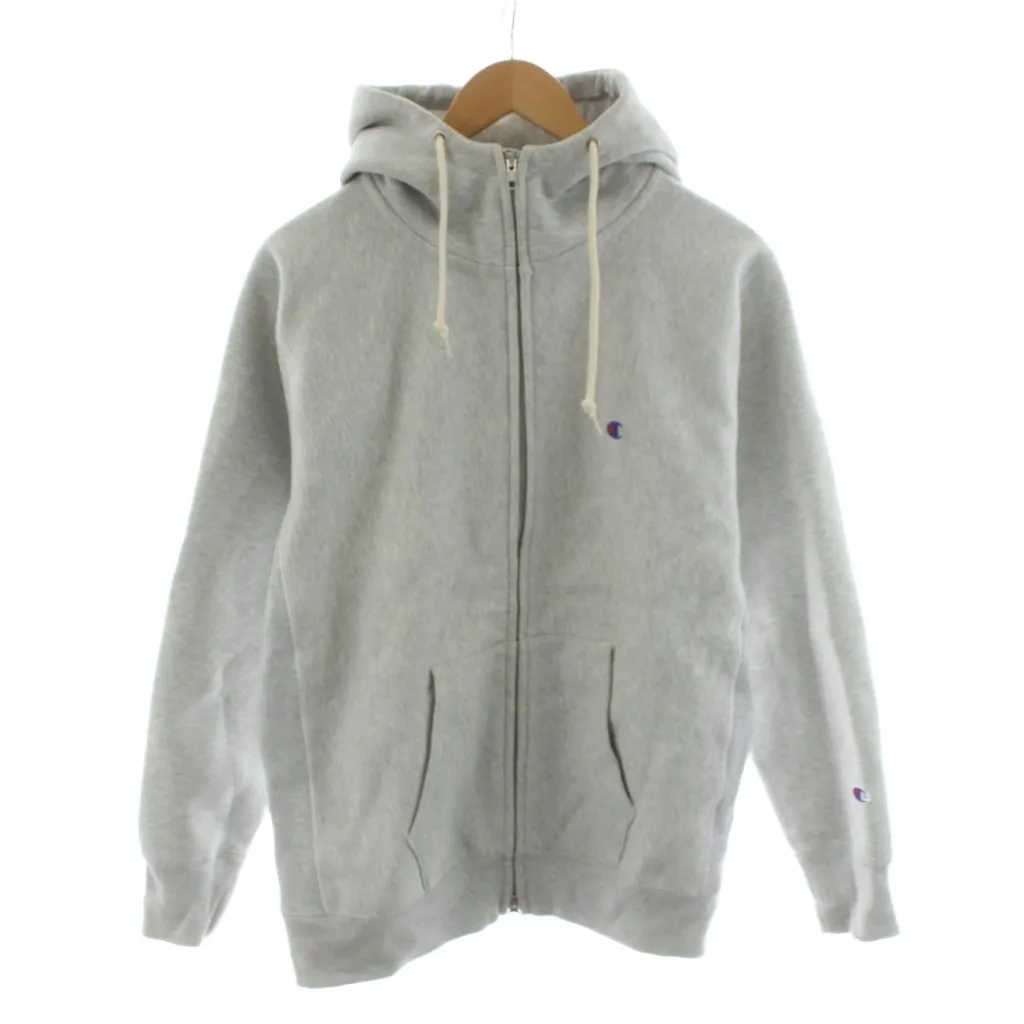 【中古】チャンピオン CHAMPION ReverseWeave ストームシェル ジップフーデッドスウェット STORMSHELL ZIP HOODED SWEAT パーカー ジップアップ XL グレー C3-L 109 /AN20 ■ECD001 メンズ 【ベクトル 古着】 260226