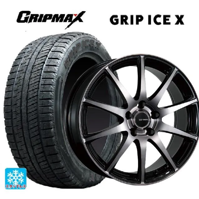 ホンダ ステップワゴン(RP6~8)用 225/40R18 92H XL グリップマックス グリップアイスX ブラックレター エコフォルム CRS23