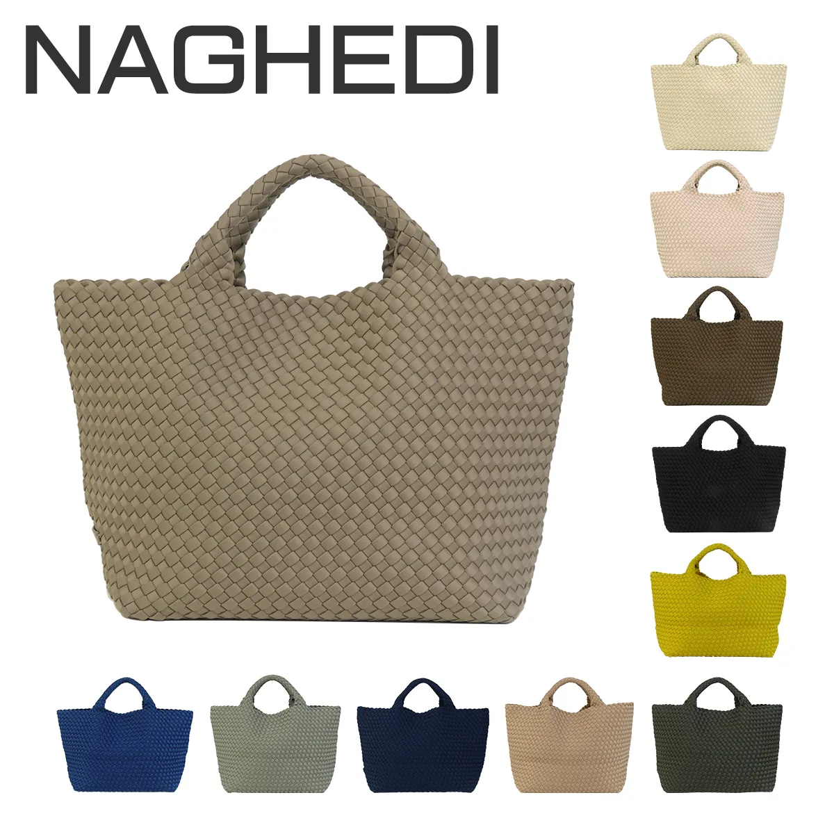 【並行輸入品】ナゲディ NAGHEDI トートバッグ St. Barths Medium Tote セント バース ミディアム トート ポーチ付き Mサイズ SN03013LD