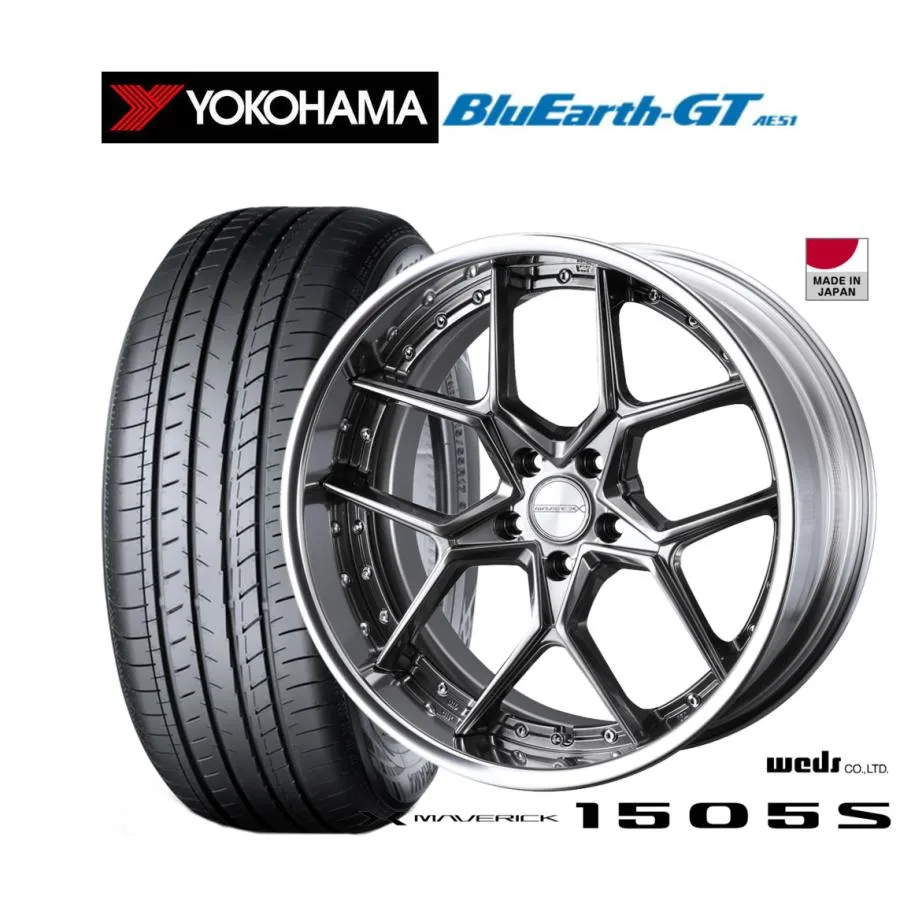 サマータイヤ ホイール4本セット ウェッズ マーベリック 1505S ヨコハマ BluEarth ブルーアース GT (AE51)  225/45R19