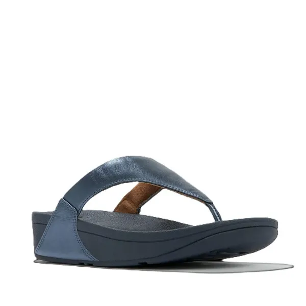 フィットフロップ レディース シューズ サンダル レザー FitFlop Lulu Leather Toe Post Sandals Metallicosmic Blue ブルー