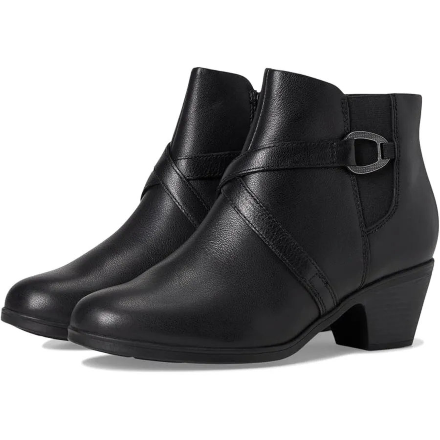 クラークス Clarks Emily 2 Henley レディース Boots Black レザー
