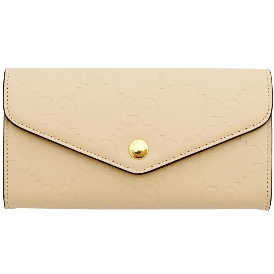 グッチ財布 GUCCI 二つ折り長財布 レディース メンズ GGレザー コンチネンタル ウォレット 772791 ライトベージュ