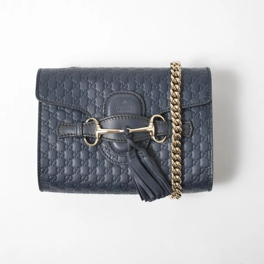 グッチ GUCCI レディース ショルダーバッグ マイクロ グッチシマ ネービー セール