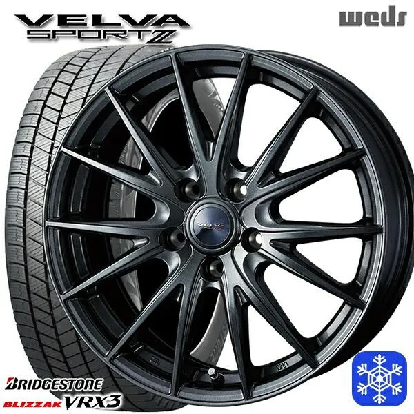 205/50R17インチ ブリヂストン ブリザック VRX3 5H100 スタッドレスタイヤホイールセット Weds ヴェルヴァ スポルト2