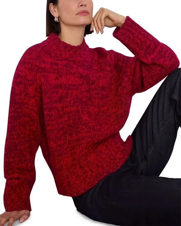 ホイッスルズ レディース アウター ニット・セーター ウール Whistles Chunky Wool Flecknit Sweatered/Multi レッド