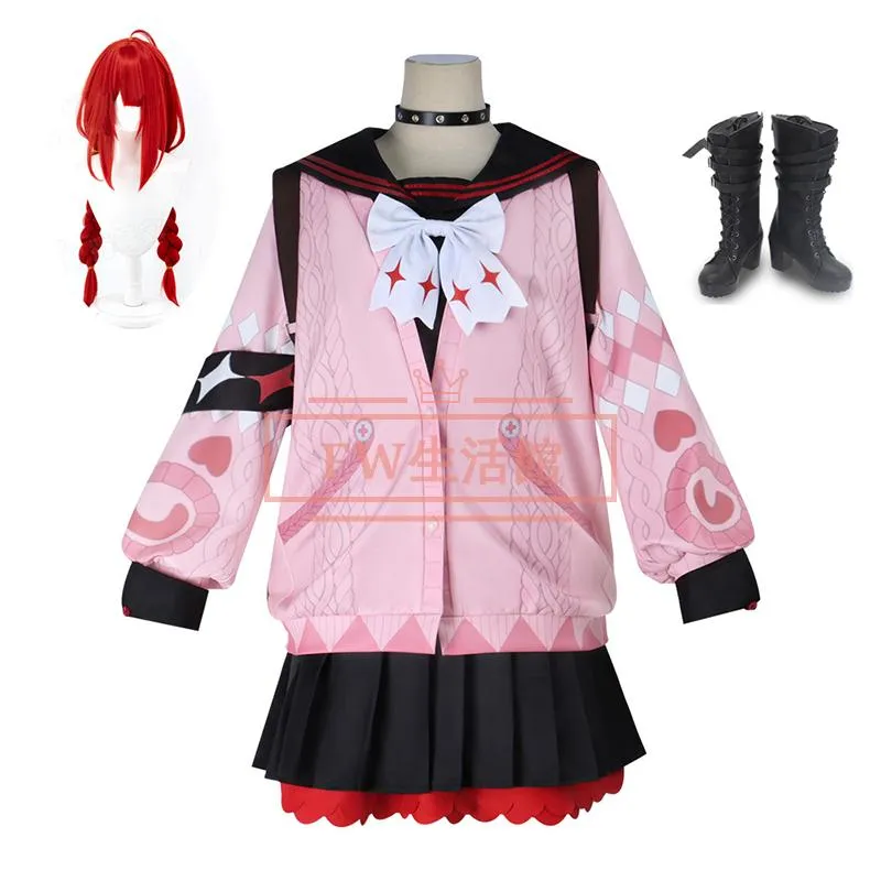 ゼンレスゾーンゼロ Zenless Zone Zero 浮波柚葉 コスプレ 衣装 ウィッグ 靴  cosplay イベント演出服アニメ変装仮装 ハロウィン