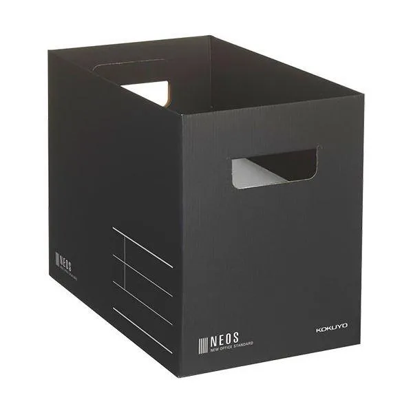 コクヨ 収納ボックス(NEOS)Mサイズ ブラック A4-NEMB-D 1セット(10個)
