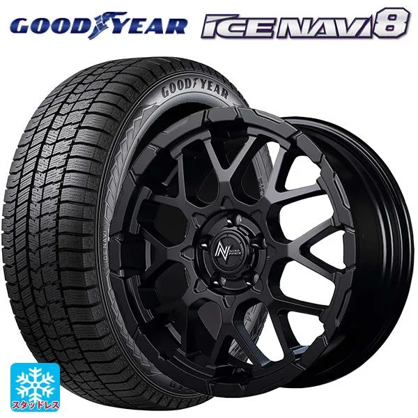 送料無料 スタッドレスタイヤホイール 4本セット 225/55R18 98Q グッドイヤー アイスナビ8 # エムアイディー ナイトロパワー M28バ