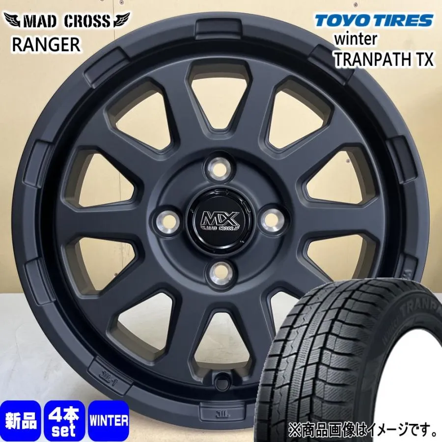165/55R15 75Q トーヨータイヤ WinterTRANPATH TX 冬用 スタッドレスタイヤ MAD CROSS RANGER N BOX タント コペン ミラ スペーシア ラパン