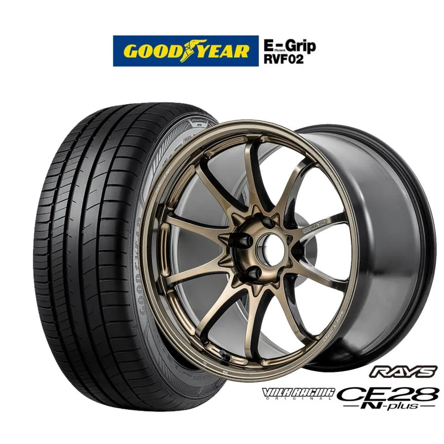 サマータイヤ ホイール4本セット レイズ ボルクレーシング CE28 N-plus グッドイヤー エフィシエント グリップ RVF02 225/45R18