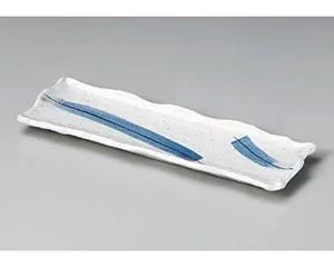 【まとめ買い10個セット品】和食器 ミ141-188 ゴス刷毛尺一長皿【キャンセル/返品不可】【ECJ】
