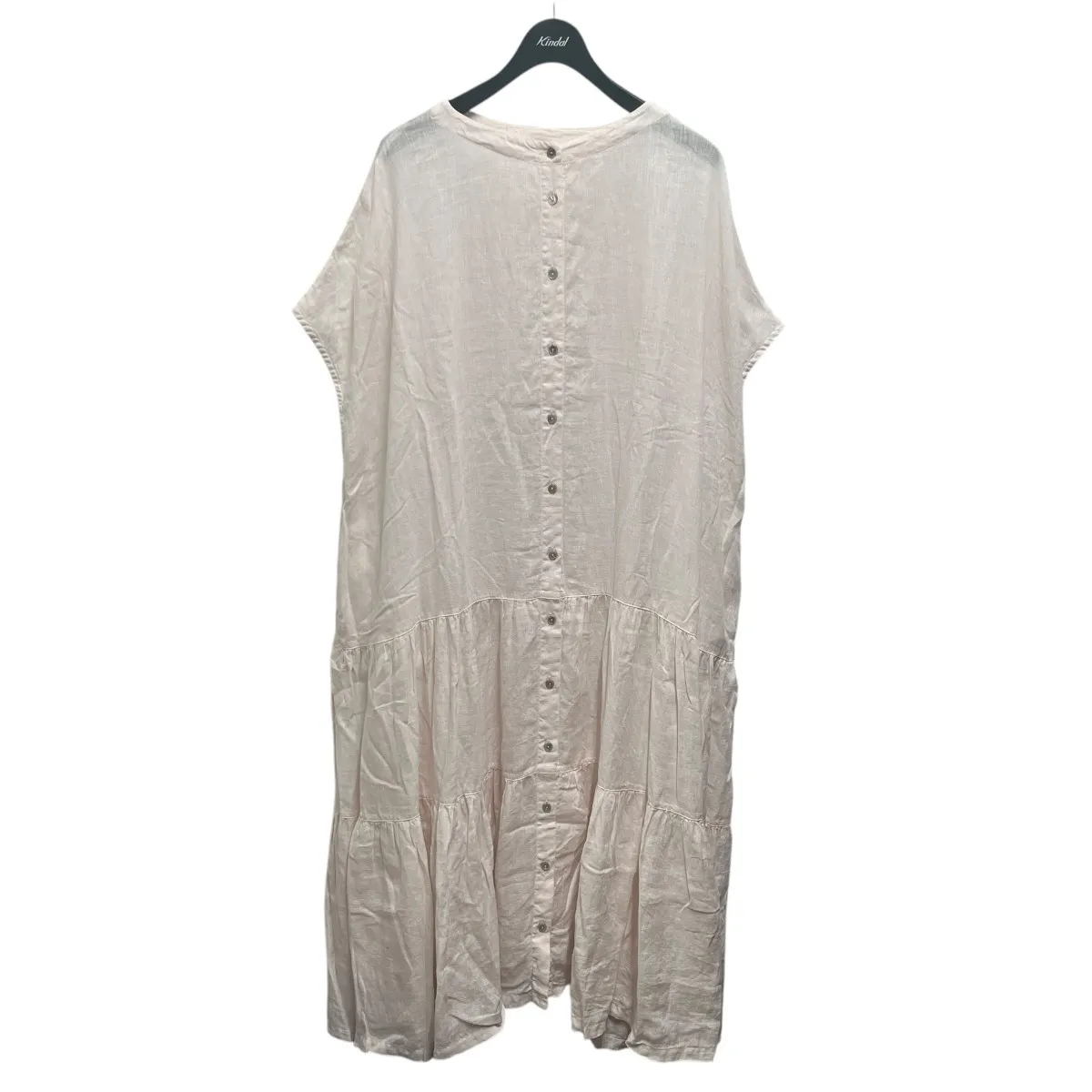 【中古】nest Robe リネンティアードマキシワンピース 01213-1057 ピンク サイズ：F 【251025】（ネストローブ）