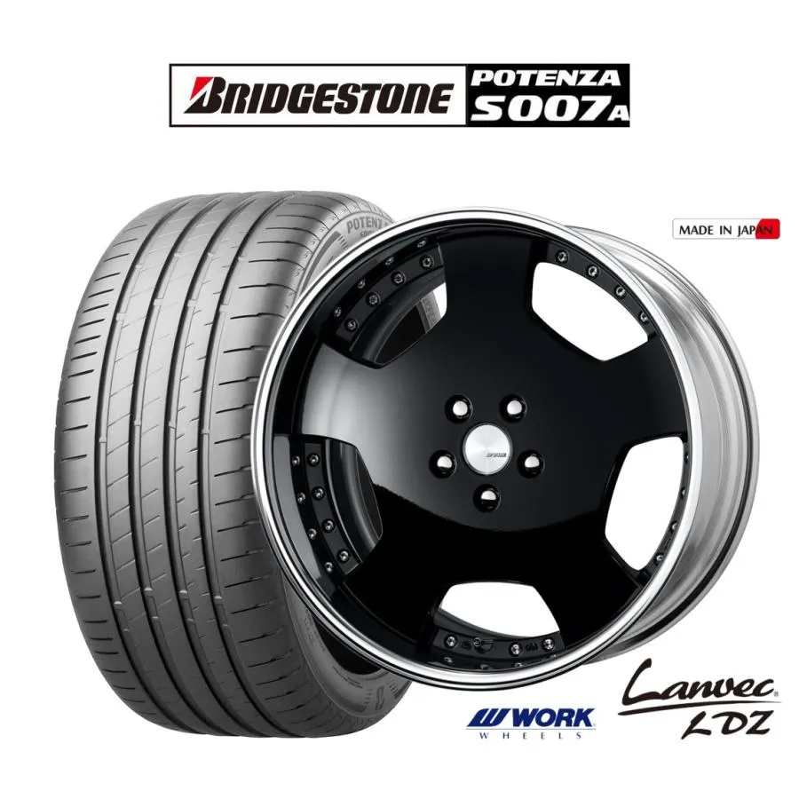 サマータイヤ ホイール4本セット ワーク ランベック LDZ ブリヂストン POTENZA ポテンザ S007A 245/40R19