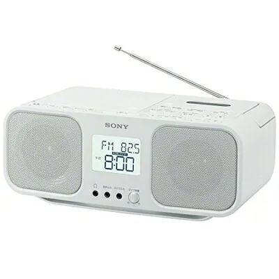 【中古】 ソニー 赤外線 CDラジオカセットレコーダー CFD-S401 : FM/AM/ワイドFM対応 大型液晶/カラオケ機能搭載 電池駆動可能 ホワイト CFD-S401 W
