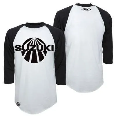 Factory Effex ファクトリーFX Suzuki Vintage Baseball Tee 長袖シャツ バイクウェア