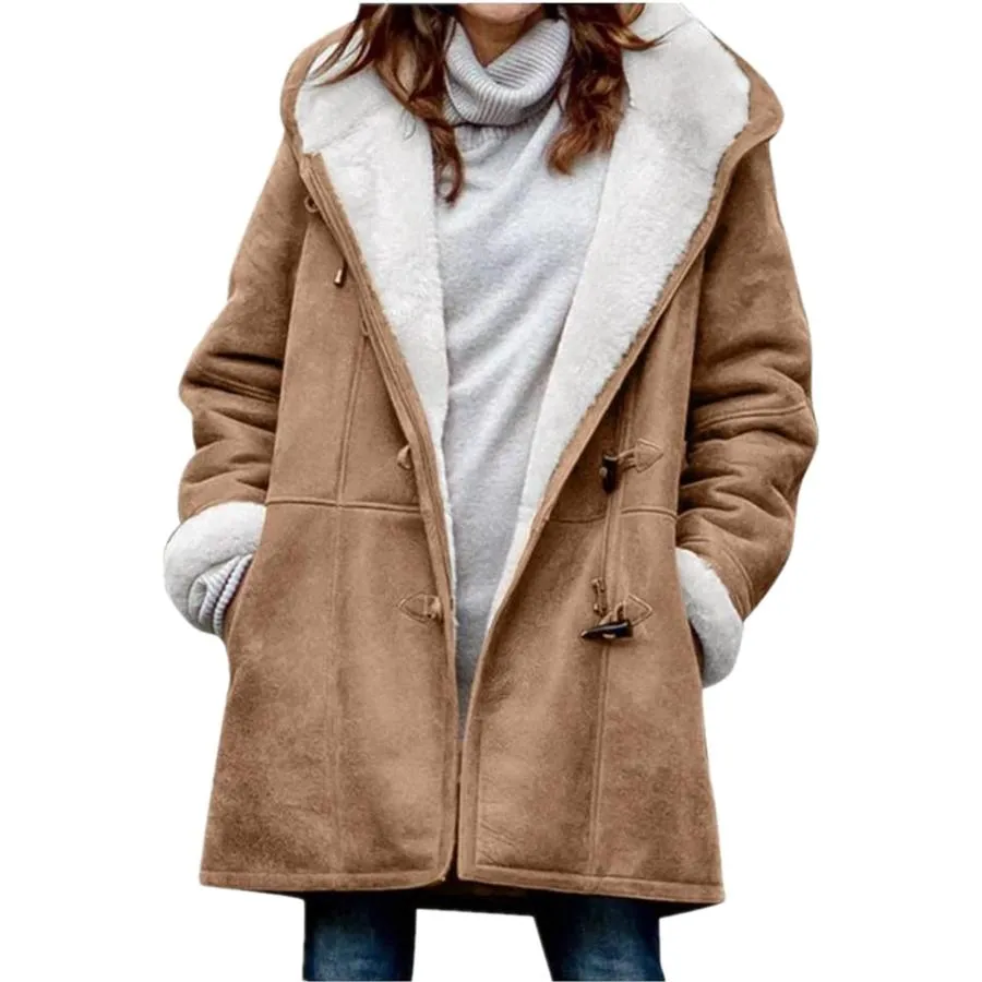 【並行輸入品】Lausiuoe Womens Jackets Winter Stylish Women Thicken Warm Winter