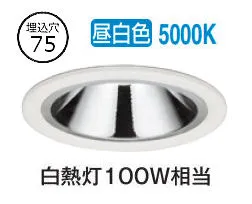 オーデリック 屋内･軒下兼用ユニバーサルダウンライト OD361772R ｸﾞﾚｱﾚｽ Φ75 白熱灯100W相当 高演色 昼白色 調光 ﾐﾃﾞｨｱﾑ配光 工事必要