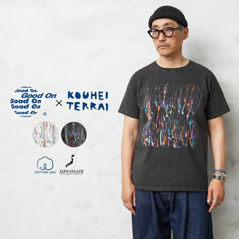 Good On×KOUHEI TERRAI KTER-2610 HANDPAINT RECORDS S/S クルーネックTシャツ 日本製 グッドオン 半袖 カットソー【クーポン対象外】【T】