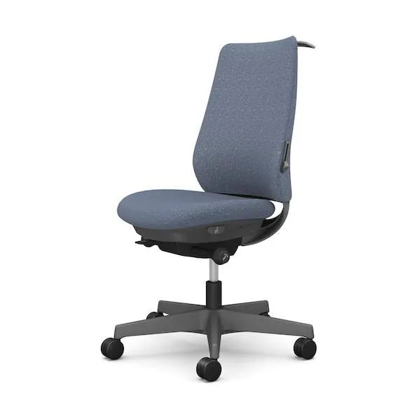 オカムラ ポータム肘なし背クッションスタンダードタイプダークグレーハンガー有ランバー有ウレタンキャスター CF14ZE FXW4 1点