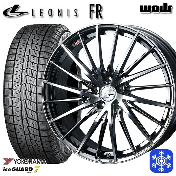 215/60R16インチ ヨコハマ アイスガード IG70 5H114.3 スタッドレスタイヤホイール4本セット ウェッズ レオニス FR BMCMC