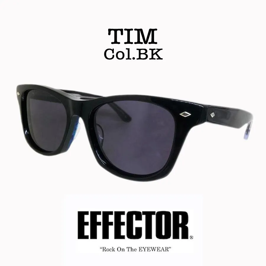 EFFECTOR エフェクター Tim/ティム Col.BK 黒 レンズ グレー ダイエットブッチャー・スリムスキンコラボ メガネ/サングラス ウェリントンタイプ 国内正規販売店