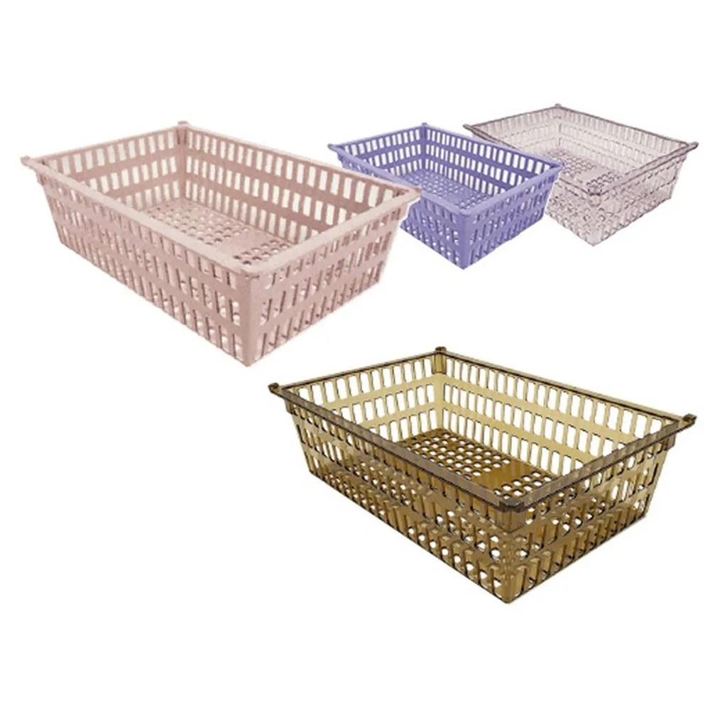 プラスチックバスケット ブルー PB64-17 1枚 サカセ化学工業 01-2547-0602