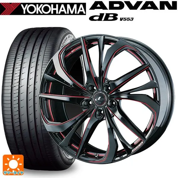 送料無料 サマータイヤホイール 4本セット 245/50R19 101W ヨコハマ アドバンデシベル V553 正規品 ウェッズ レオニス TE 19