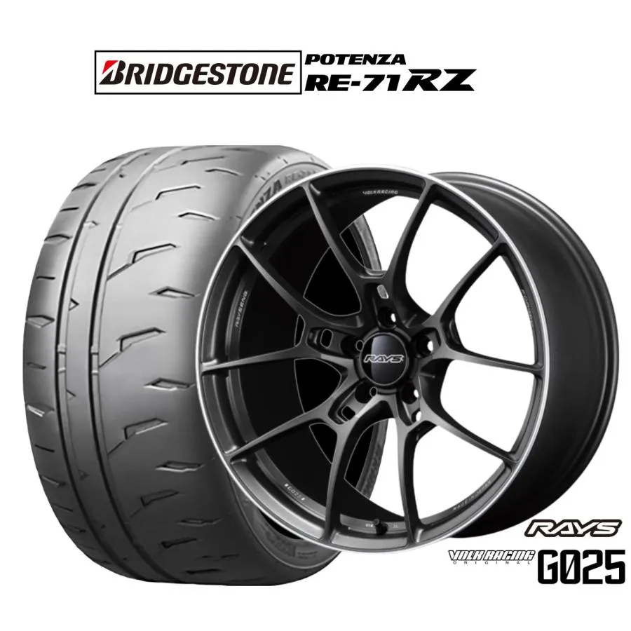 サマータイヤ ホイール4本セット レイズ ボルクレーシング G025 ブリヂストン POTENZA ポテンザ RE-71RZ 225/40R18