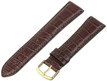 【中古】【輸入品・未使用】Hadley-Roma メンズ MS2005RA-160 16mm ブラック 本革ワニ革腕時計ベルト 22 ブラウン