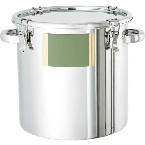 MONOVATE シール座付ステンレス密閉容器(クリップ式/FKM) 50L ( CTH-LZ-39H/PFA ) MONOVATE(株) 【メーカー取寄】