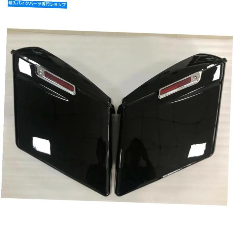 サイドバック 5 \"ブラックハードエクステンデッドストレッチサドルバッグサドルバッグ14アップ 5\" Black Hard Extended Stretched Saddlebags Saddle