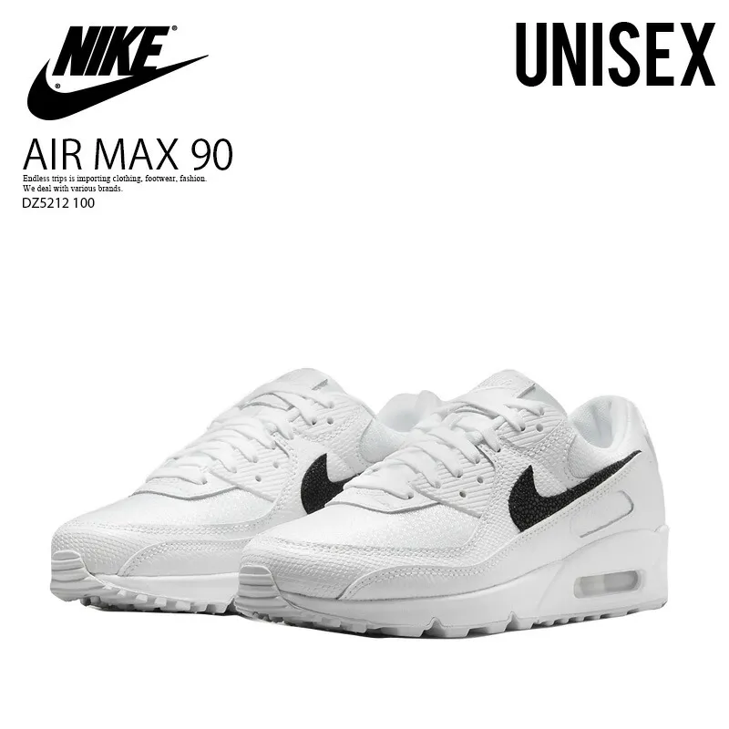 NIKE ナイキ WMNS AIR MAX 90 ウィメンズ エア マックス 90 ユニセックス サイズ (レディースモデル) ローカット スニーカー バスケットボール シューズ バッシュ カジュアル タウンユース 普段使い ストリート WHITE/BLACK ホワイト/ブラック DZ5212-100 DZ5212 100 dpd-2