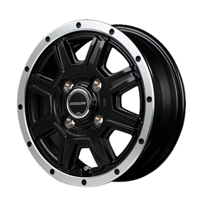 業販品 BRIDGESTONE BLIZZAK WZ-1 155/65R14 75Q ROADMAX WF-8 ブラック/フランジポリッシュ 14インチ 4.5J+43 4H-100 冬用 4本