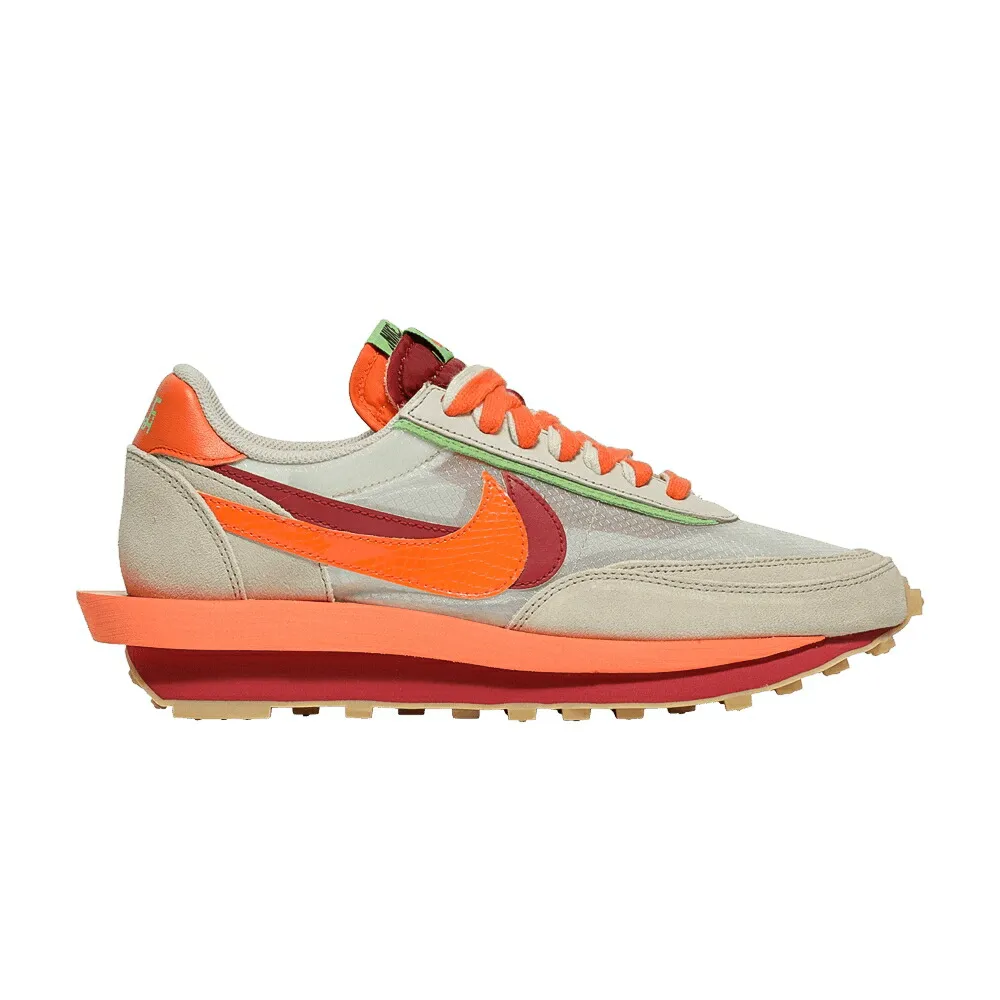 ナイキ クロット 橙 オレンジ ネット ディープ 赤 レッド 緑 グリーン NET BLAZE スニーカー メンズ NIKE SACAI X CLOT LDWAFFLE ORANGE / NET ORANGE BLAZE DEEP RED GREEN