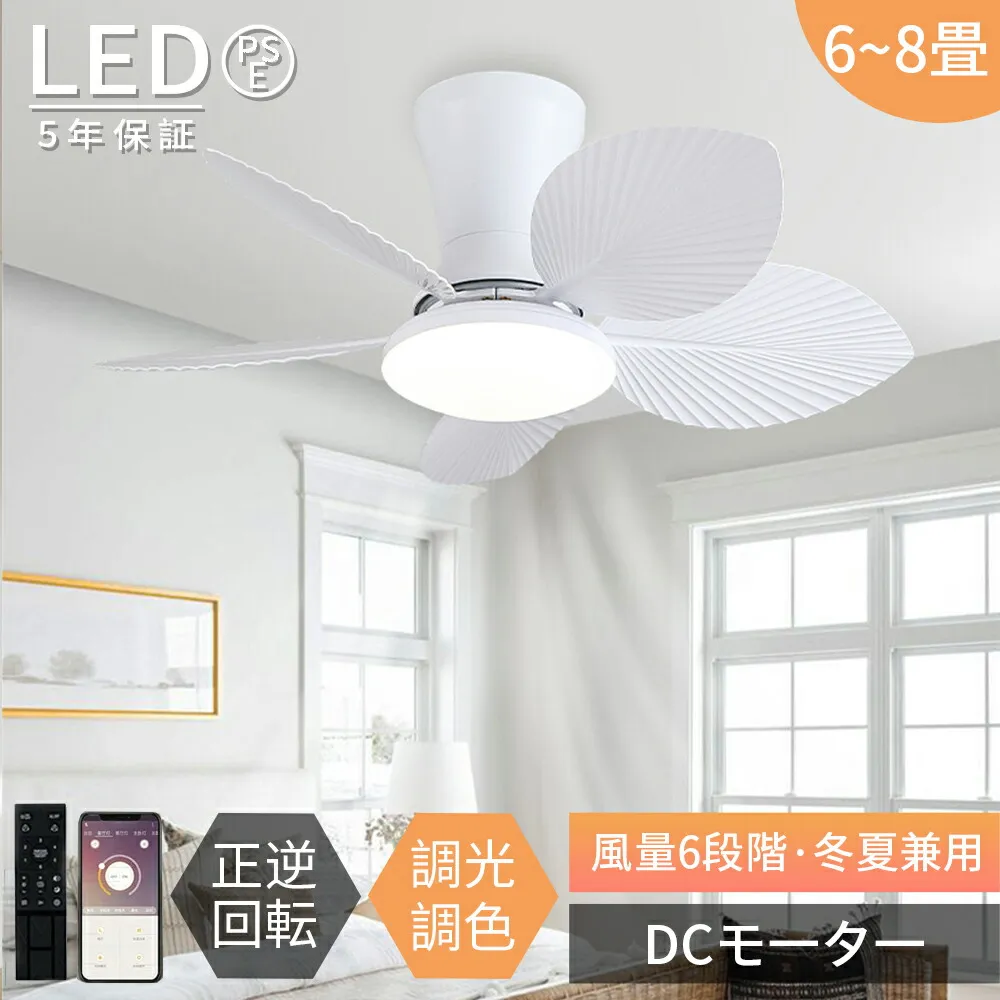 【2026年最新型★5年保証】シーリングファンライト シーリングファン led 6畳 8畳 調光調色 おしゃれ 北欧 DCモーター オシャレ 節電 天井 LED 扇風機兼ねた照明 静か 照明器具 リモコン付き 風量調整 シーリングライト 軽量 間接照明 静音 空気循環 食卓 リビング 寝室用