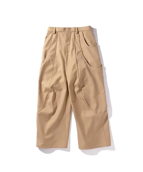 スラックス TUCK CURVE WIDE PANTS メンズ