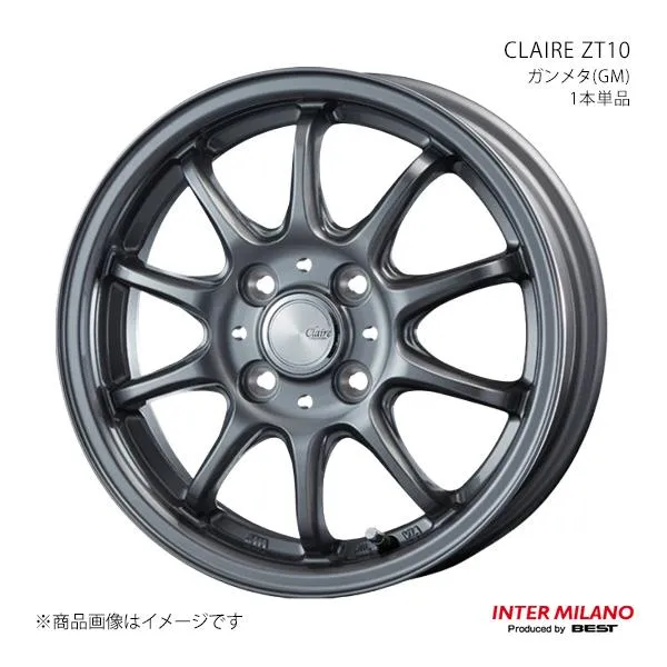 INTER MILANO インターミラノ CLAIRE ZT10 ホイール 1本単品 ヴィッツ SP13#系 2017/9〜2020/3【15×5.5J 4-100 INSET43 シルバー】