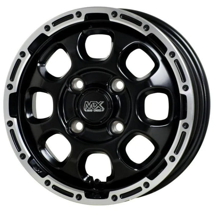 業販品 TOYO NANOENERGY 3Plus 165/65R14 79S MADCROSS GRACE ブラック/リムポリッシュ 14インチ 4.5J+45 4H-100 夏用 4本