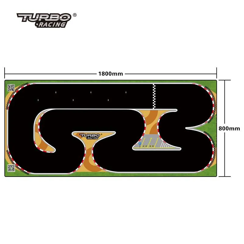 ハイテック Turbo Racing ターボレーシング サーキット ロング 80×180cm 760178 ラジコン コース レースマット ※新品交換保証