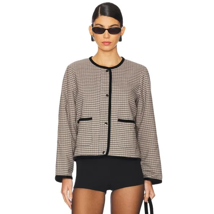 レイルズ Rails 【 Nota Jacket Women Ice Taupe Minicheck 】 Jacket ジャケット レディース