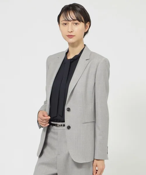ジャケット テーラードジャケット 「Nikkei magazine掲載」ウールフラノ　ジャケット レディース