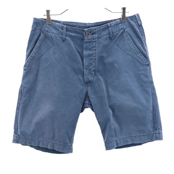 古着 RRL ダブルアールエル ショートパンツ w33 ネイビー系 ボタンフライ RALPH LAUREN メンズ 【中古】