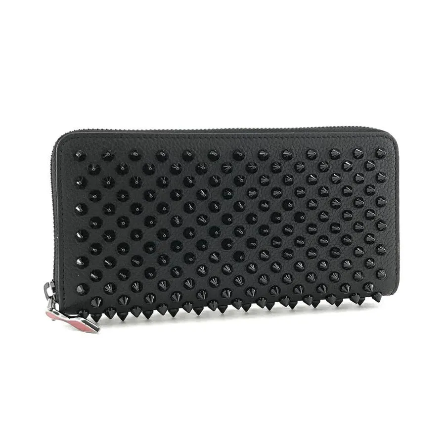 【新品】クリスチャンルブタン Christian Louboutin 長財布 パネトーネ スパイクス PANETTONE SPIKES スタッズ レザー ブラック/ブラック 1185059 CM53