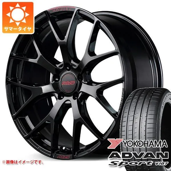 40系アルファード用 サマータイヤ ヨコハマ アドバンスポーツV107 245/45R20 103Y XL V107A レイズ ホムラ 2x7FT スペックM 8.5-20