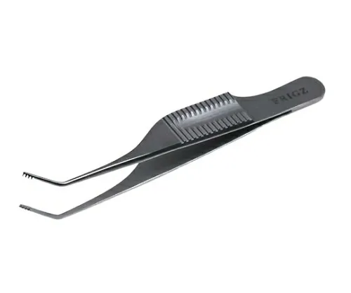 日本フリッツメディコ ギル デリケートピンセット 7.5cm 有鈎 曲 A362-4236 1本