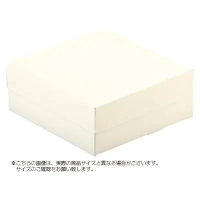 [ケース販売]ケーキ箱 ロックBOX 65-アイボリー 160(トレーなし)