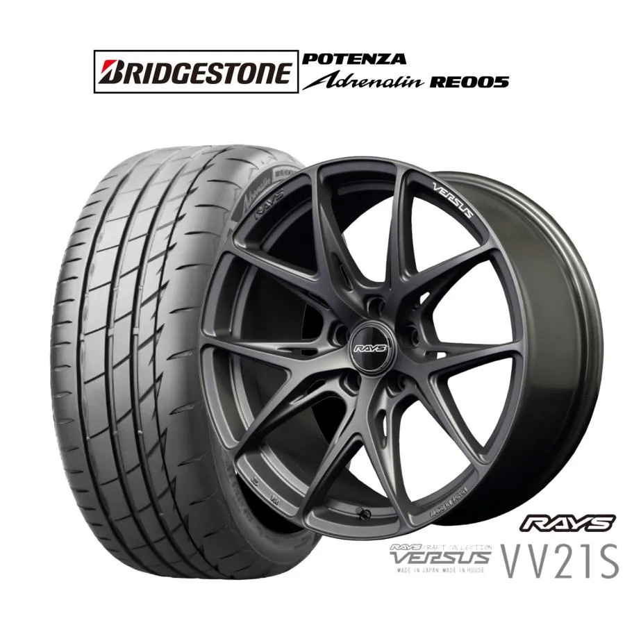 サマータイヤ ホイール4本セット レイズ ベルサス VV21S ブリヂストン POTENZA ポテンザ Adrenalin(アドレナリン) RE005 225/40R19