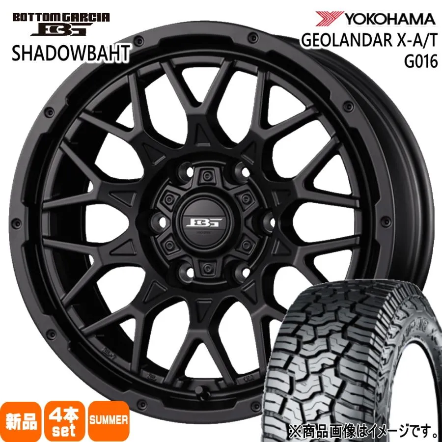 トヨタ FJクルーザー/プラド/ハイラックス  ヨコハマ 285/70R17 121/118Q LT GEOLANDAR X-AT G016 夏用 サマータイヤ BOTTOM GARCIA SHADOWBAHT 17インチ