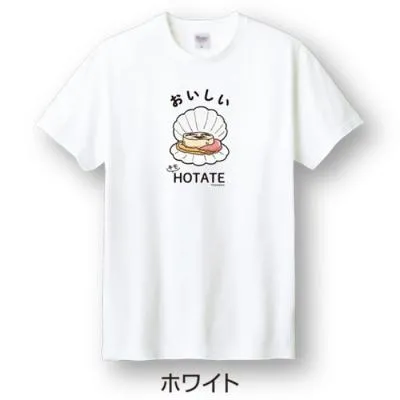 ふるさと納税 紋別市 キモホタテグッズ(Tシャツ Mサイズ ホワイト・ペーパーホルダー・シール)